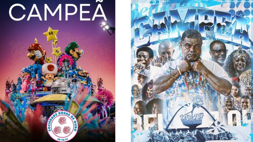 BEIJA-FLOR E ROSAS DE OURO CONQUISTAM O CARNAVAL 2025: FESTA E EMOÇÃO NO RIO E EM SÃO&nbsp;PAULO