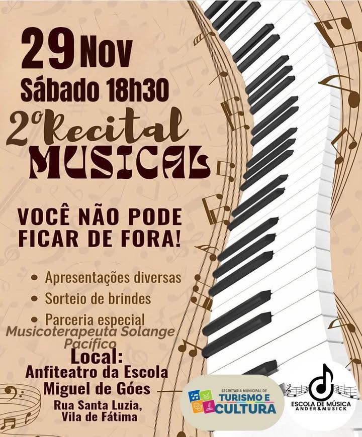 Fartura celebra a música no 2º Recital da Escola de Música&nbsp;Ander